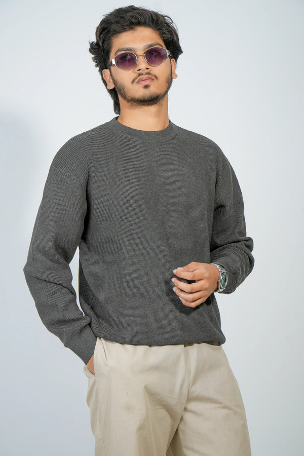 Zair's Grey Dropshoulder Sweatshirt