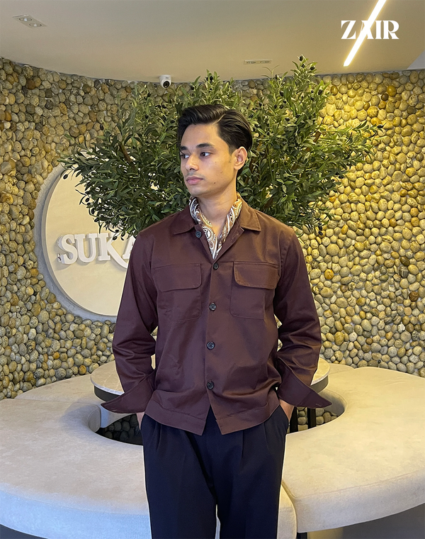 Zair's Premium Heritage Shacket- Chocolate