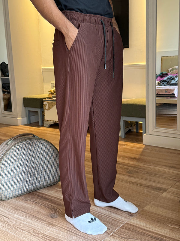 Comfy Low Cut Baggy Trouser(Chocolate)