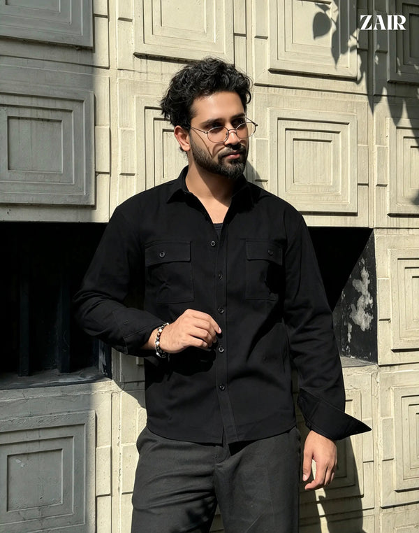 Zair's Atelier Shacket - Black