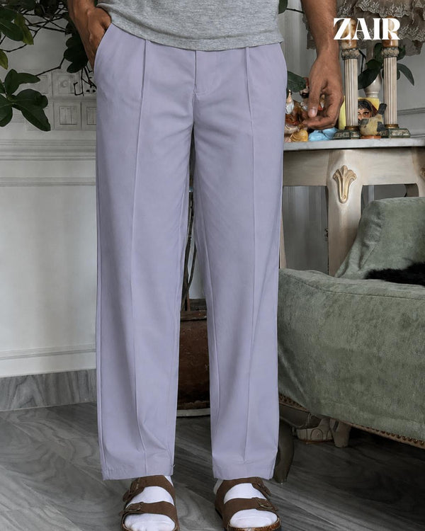 Relaxed Formal Pleated Trouser - Ash
