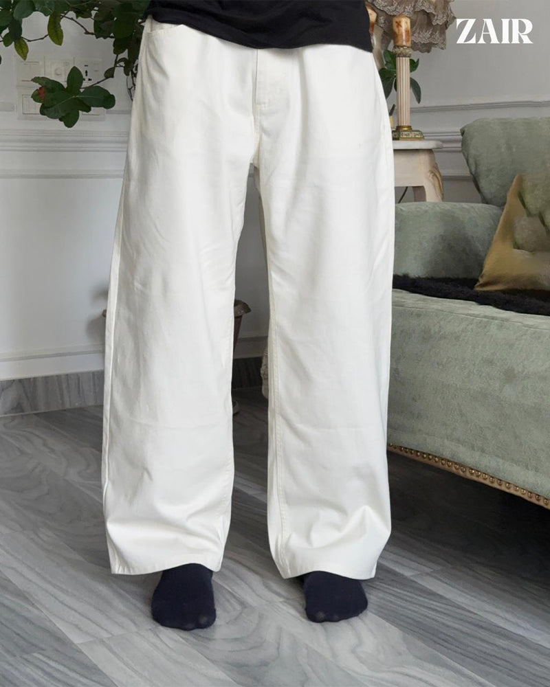 Baggy Flowcut Pant (Off White)