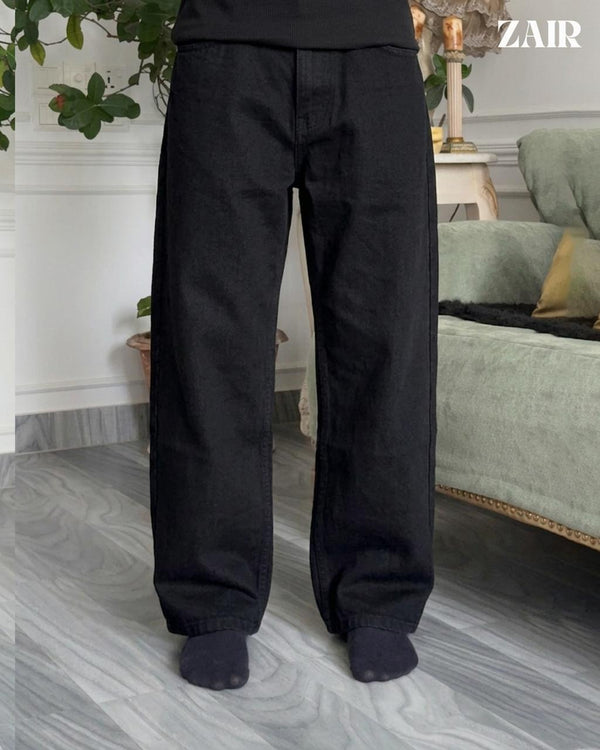 Baggy Flowcut Pant ( Black)